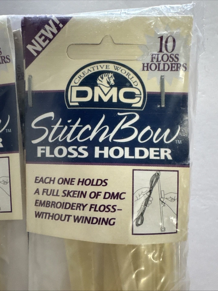 DMC Stitch Bow Embroidery Floss Holders Lot of 120 (12 pkgs of 10) NEW - Image 3 of 4
