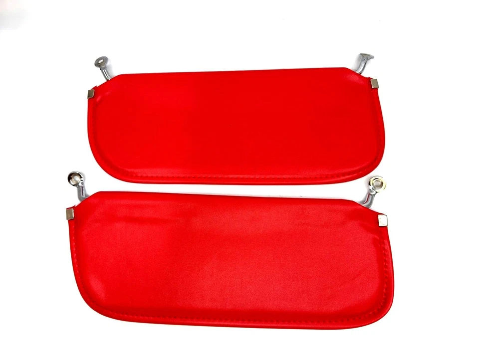 Sunvisor Set Pair With Bracket for Corvette C3 Stingray 1969-1976 L+R 2pcs Red - Image 2 of 3
