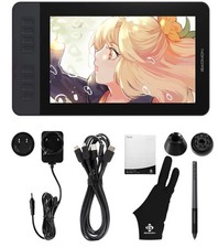 PD1161 Drawing Tablet with Screen, Digital Art Tablet with Battery-Free Stylus,