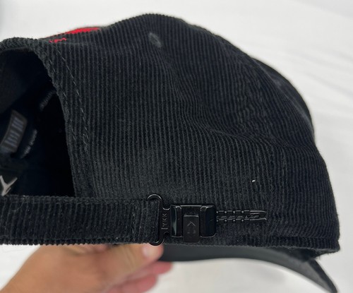 RARO cappello berretto regolabile Nike Air Jordan 1 Retro Wings nero velluto a coste cerniera 1985 - Foto 5 di 7