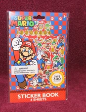 Nintendo Super Mario Sticker Book - 4 Sheets/300+ Stickers