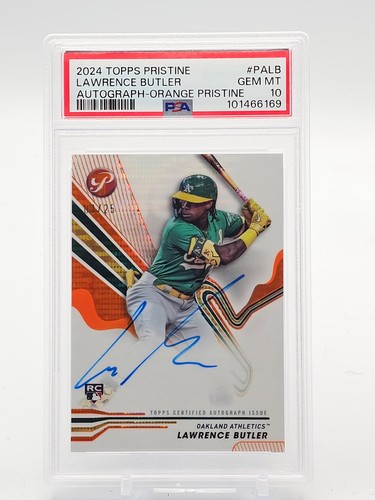 LAWRENCE BUTLER 2024 TOPPS PRISTINE AUTO ORANGE ROOKIE RC /25 #PALB PSA 10 Q1809