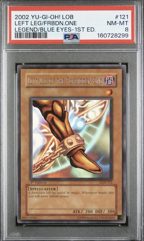 2002 1ST EDITION #121 LEFT LEG OF THE FORBIDDEN ONE PSA 8 Glossy