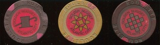 3 1st Issue Roulette Chips GOLDEN NUGGET (WYNN) Atlantic City NJ