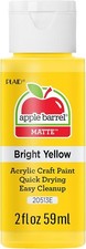 Apple Barrel Acrylic Paint in Assorted Colors 2 oz , 20513, Bright Yellow