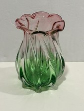 Vintage Hand-Blown Teleflora Watermelon Pink ...