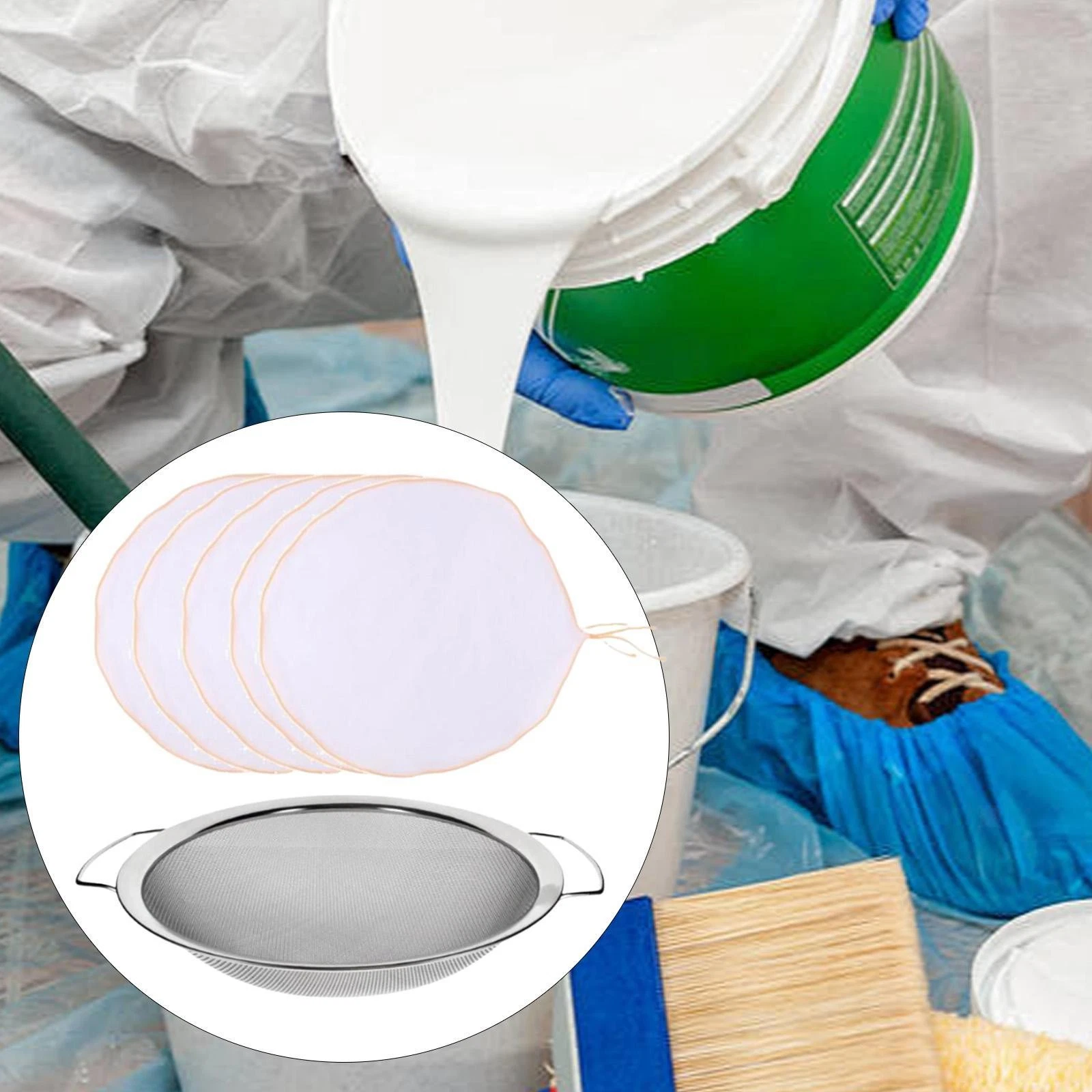 Paint Strainer Airless Spray Filter Tool Easy to Clean Replace Insert Strains