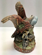 1984 Austin Nichols Wild Turkey&Poults Mini No.5  Decanter 5" Tall Empty Whiskey