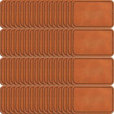 60 Pcs Blank Leatherette Hat Patch with Adhesive Rectangle Leather Hat Patches R