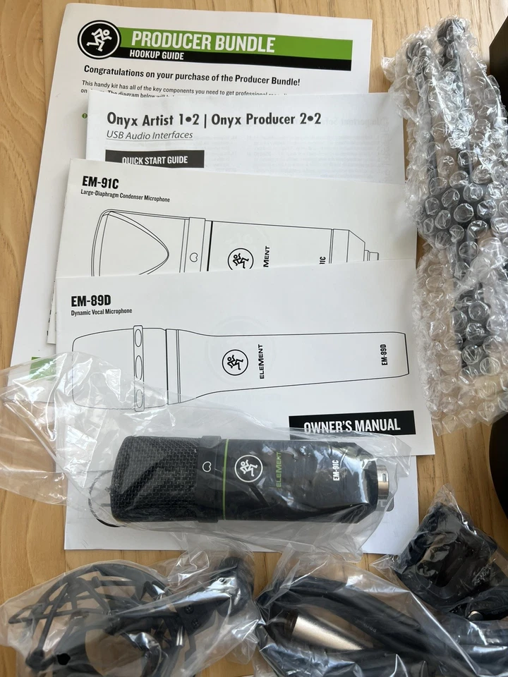 Mackie Producer Bundle: Onyx Interface, EM89D & EM91C Mics, MC-100 Headphones - Image 4 of 4