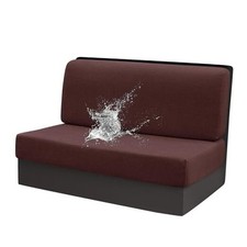 Stretch Rv Dinette Cushion Covers,Rv 1 Backrest  1 Bench Covers Dark Coffee