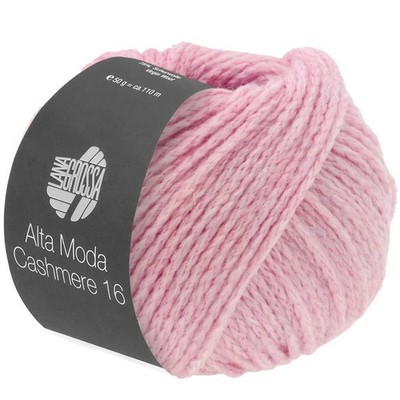 Wolle Kreativ! Lana Grossa -  Alta Moda Cashmere 16 Fb. 72 rosa meliert 50 g