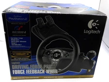 Logitech Driving Force Pro Force Steering Wheel PlayStation PS2 PC USB Tested