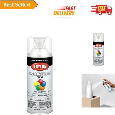 Quick-Dry 11oz Acrylic Gloss Clear Spray Paint - Indoor/Outdoor Use by COLORmaxx