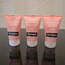 3 Pack Neutrogena Oil-Free Acne Wash Travel Size 2oz Each TSA Approved NEW