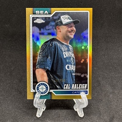 2026 Topps Chrome Baseball - Cal Raleigh #9 Gold Refractor /50 IMAGE VARIATION