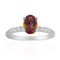 Cavill Ring Sterlingsilber 925 Quarz 1,24Ct Zirkon 0,39Ct Damen- Echtschmuck