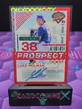 2024 Panini Prospect Edition Luke Holman Red Checkered Auto /99 Cincinnati Reds