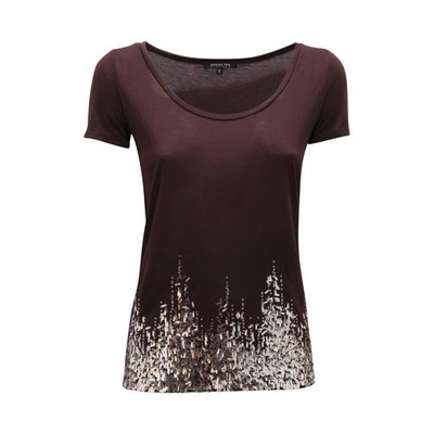 N2342 MAGLIA DONNA PATRIZIA PEPE WOMAN PAILLETTES T-SHIRT