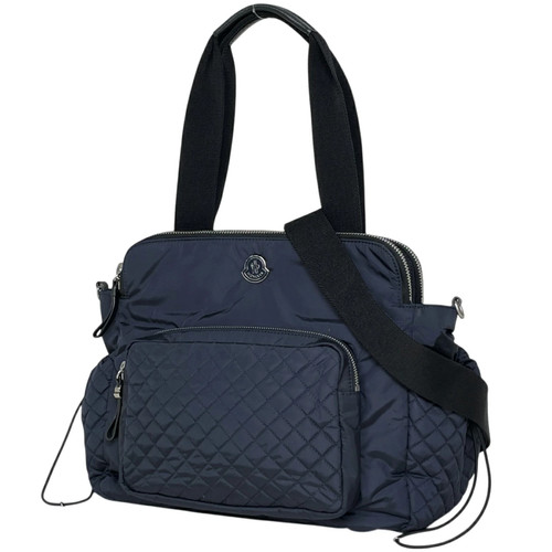 Moncler MONCLER Logo Handbag Quilted Mothers Bag Handbag Nylon Nay Women's