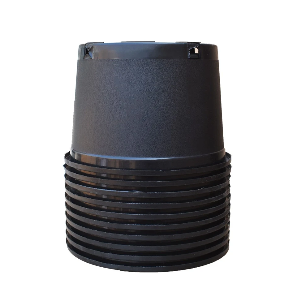 Contenedor de plantas de vivero de plástico negro premium de alta resistencia maceta de jardín de 2 galones Foto 4 de 4