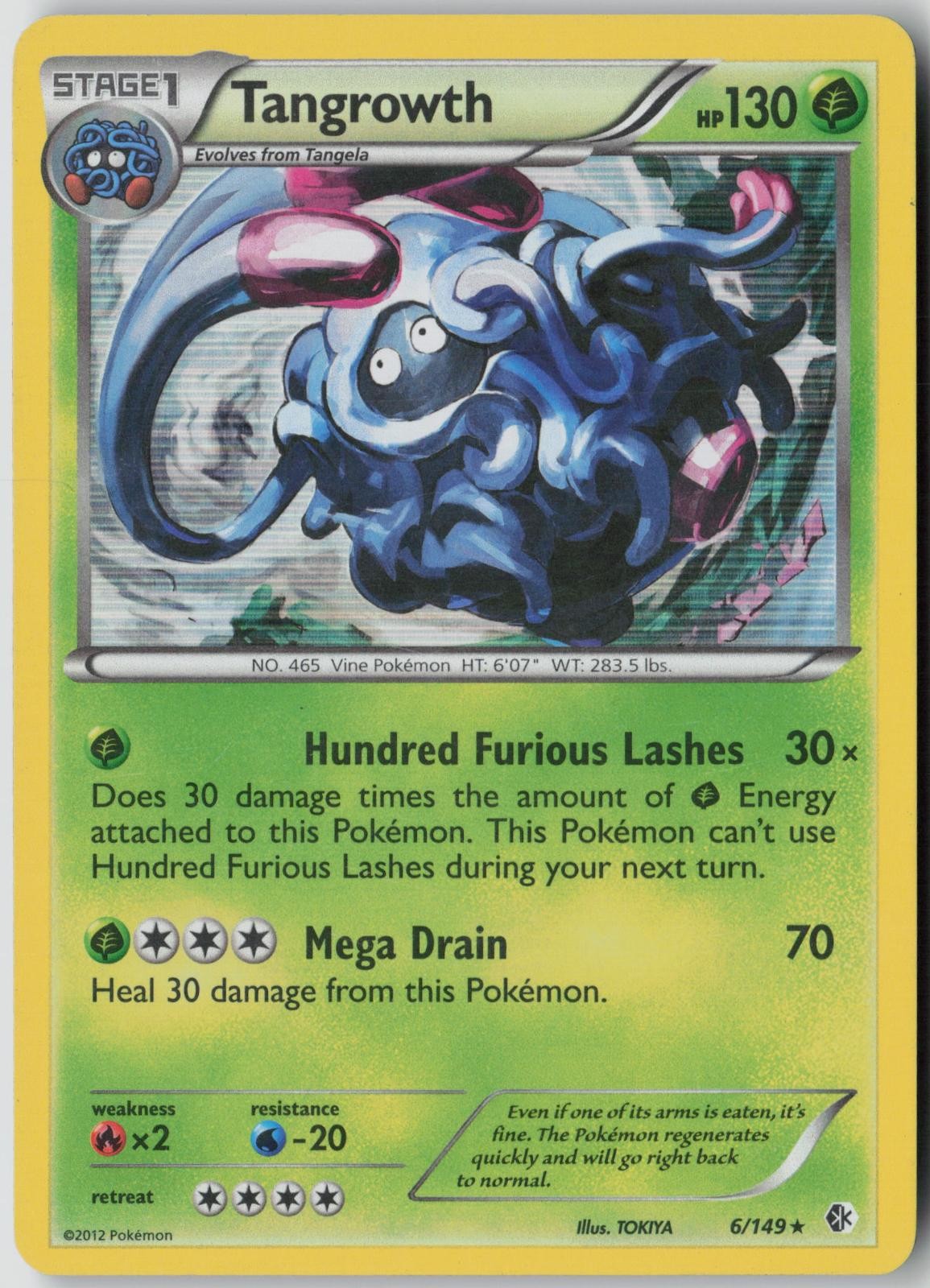 Tangrowth 6/149 Holo Rare Boundaries Crossed Pokemon Lightly Played