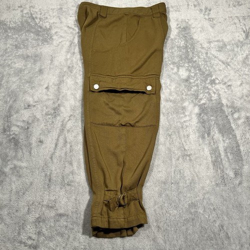 Habitual Girl’s Size 10 Cargo Style Pants Cinch Ankle Adjustable Olive/Tan Color - Picture 3 of 12