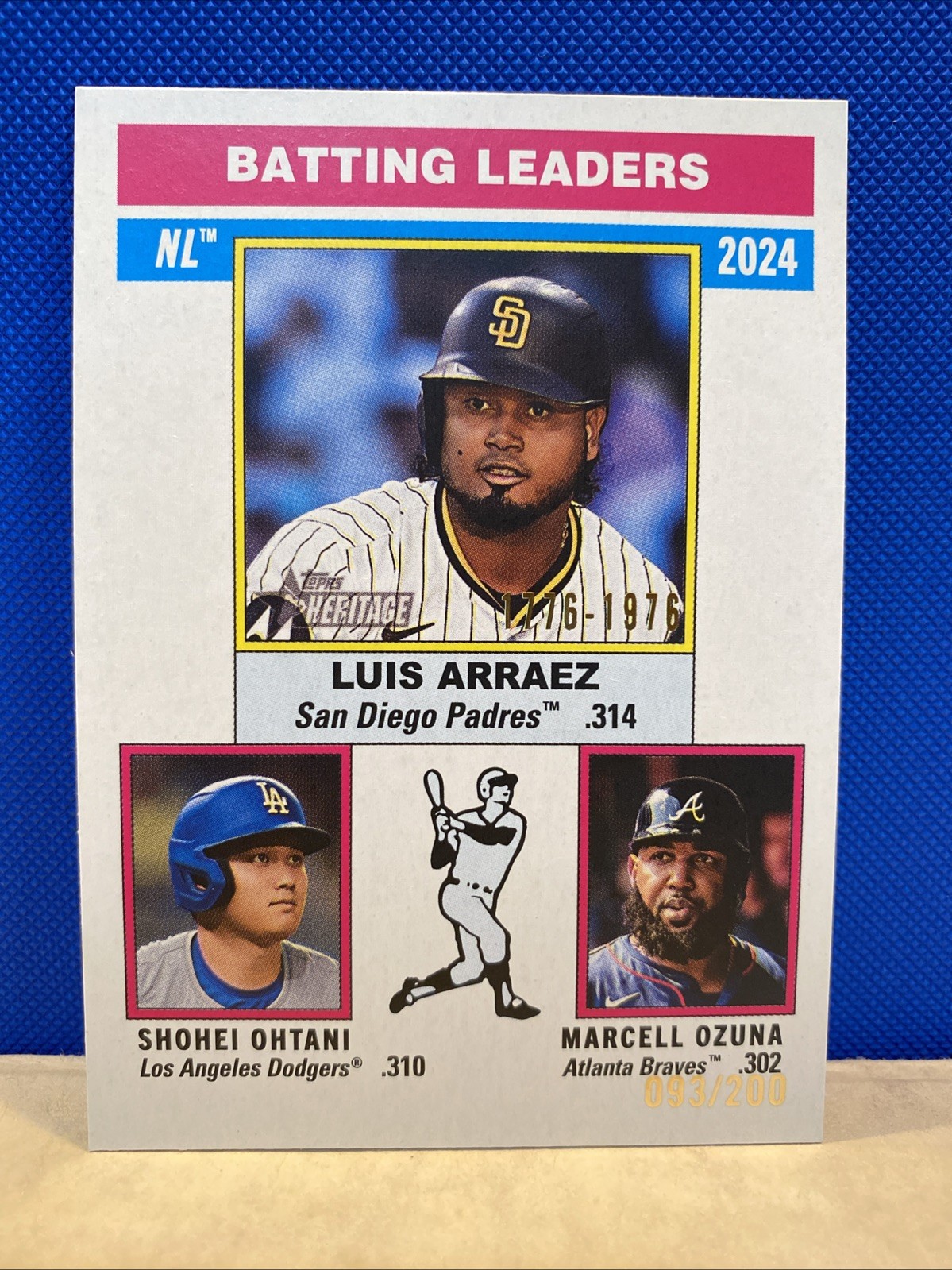 2025 Topps Heritage NL Batting Leaders #191 Arraez/Ohtani/Ozuna Bicentennial/200