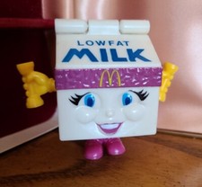 Vintage McDonalds Happy Meal Toys Changeables Lowfat Milk Carton 1993