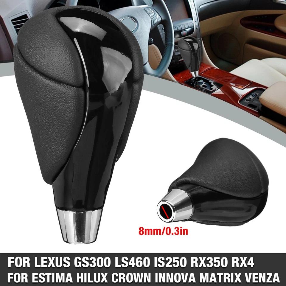 Accesorios de palanca de cambios de perilla de cambio de marchas para auto de cuero PU para Toyota Lexus Foto 3 de 4