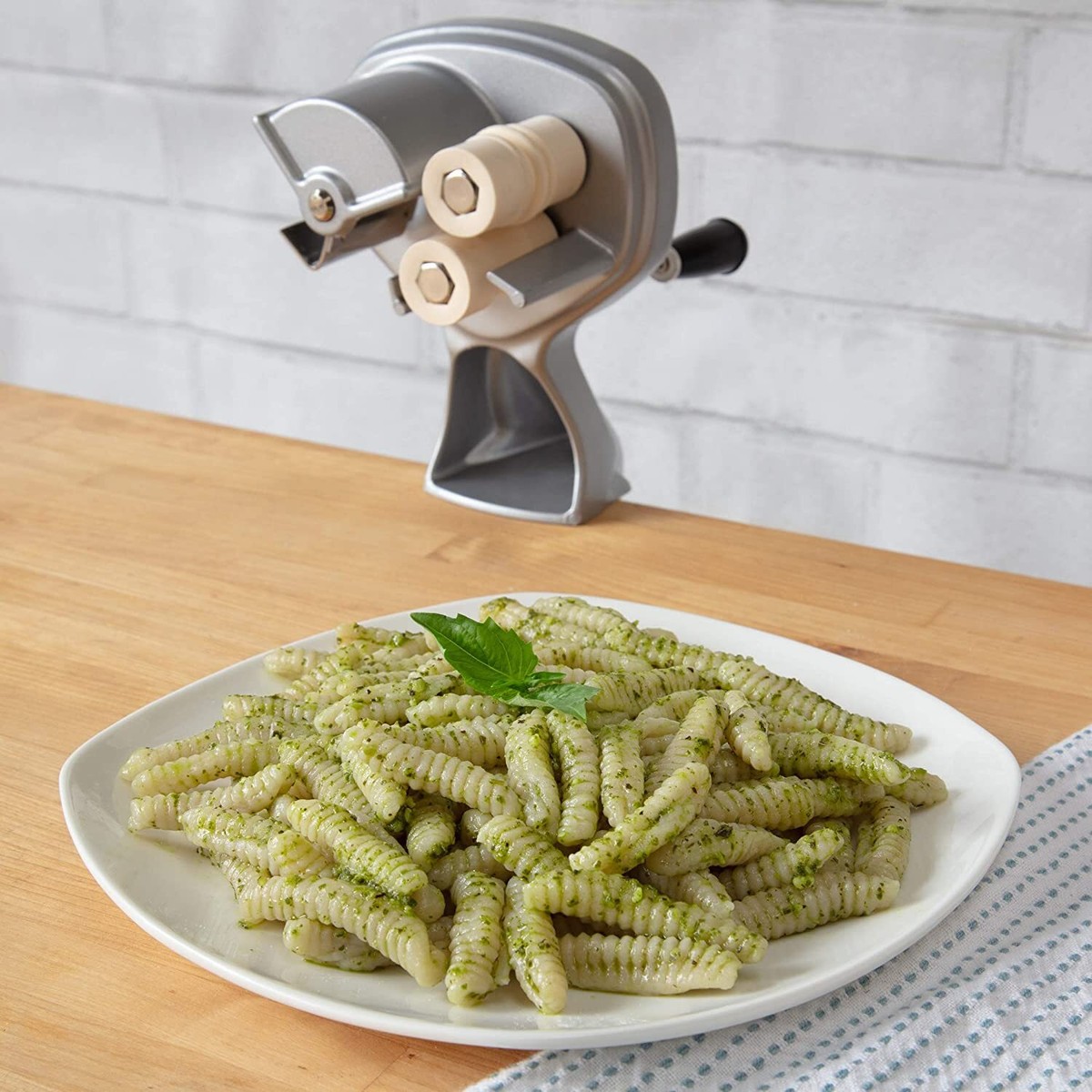 Paderno Cavatelli & Gnocchi Pasta Maker - Manual Countertop Pasta Machine With Recipes