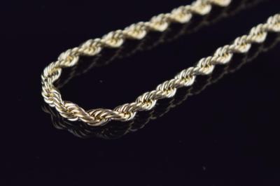 18k Yellow Gold Plated Hip Hop 5mm 24 Inch Rope Chain Necklace 18k Yellow Gold Plated Hip Hop 5mm 24 Inch Rope Chain Necklace
