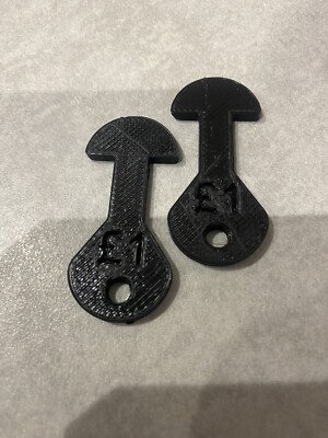 2 Trolley Con Keyrng Removable Supermarket &pound;1 Pound Shoppng Cart