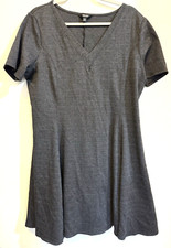 SIMPLY VERA by Vera Wang V-Neck Fit and Flare Twead Dress -Women's Size XXL Gray