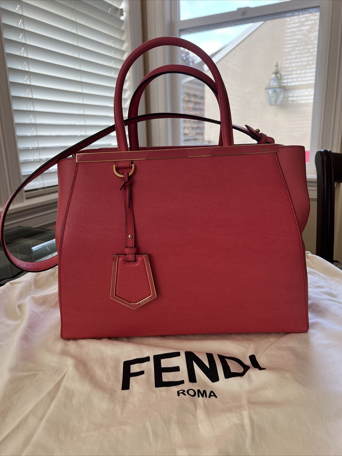 FENDI 2Jours medium textured-leather tote - image 1