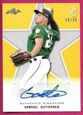 2020 Leaf Perfect Game National Baseball GABRIEL GUTIERREZ Yellow Autograph #/25