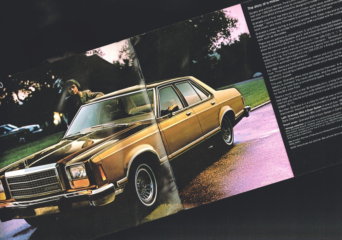 1980 Ford GRANADA Sales Brochure/Catalog with Spec's: ESS,GHIA, | eBay