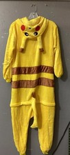 Pikachu Adult Pajama Cosplay Halloween Costume Sleepwear