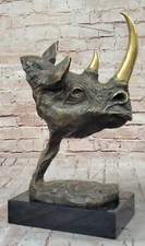 Statue Sculpture Rhino Wildlife Art Deco Style Art Nouveau Style Bronze Deal NR