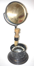 Antique Vintage Shaving Mirror   Stand Metal ...