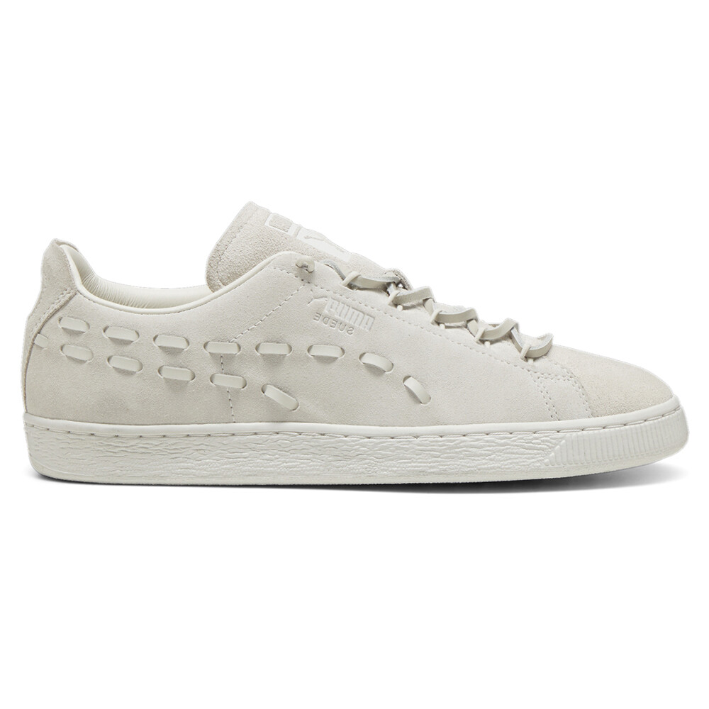 Мужские кроссовки Puma Suede Decon на шнуровке Off White, белые повседневные туфли 39649402