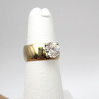 14K Yellow Gold Quartz Solitaire Engagement Ring Size 4.75- 5 [R319] — photo 3