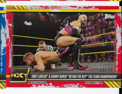 2021 Topps WWE NXT Red #87 Oney Lorcan & Danny Birch Retain Tag Team 12/25