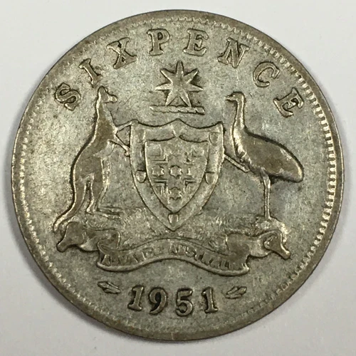 1951 Australia Sixpence — photo from the most recent tracked eBay sale