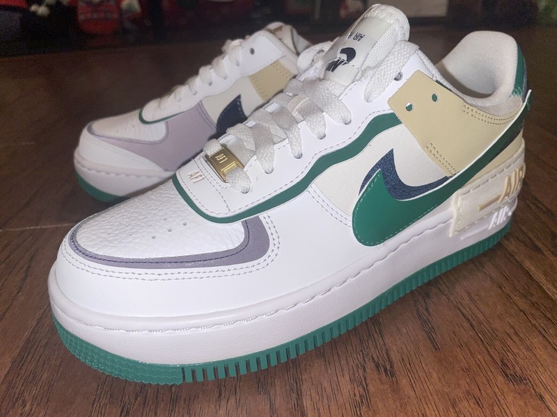 NEW NIKE AF1 AIR FORCE 1 SHADOW NAVY MALACHITE SNEAKERS DZ1847 102 SIZE 7.5