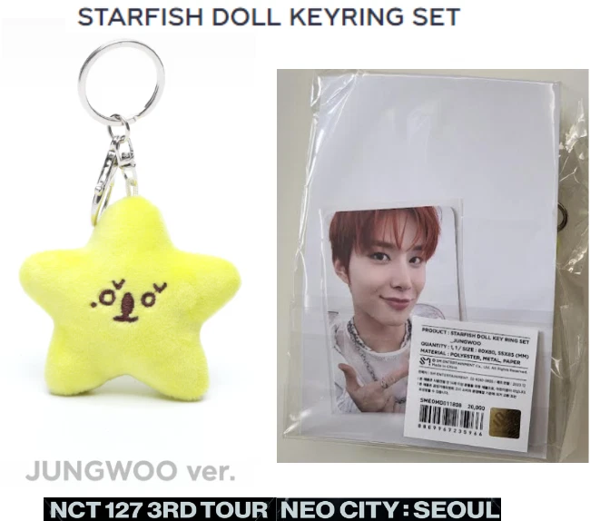 NCT 127 Starfish Doll KEYRING + Photocard Set- NEO CITY Tour 