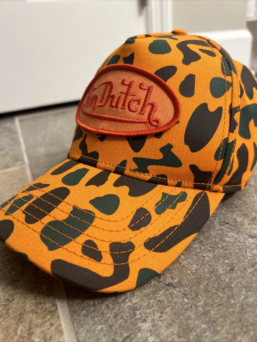 Orange Yellow Camo Trucker