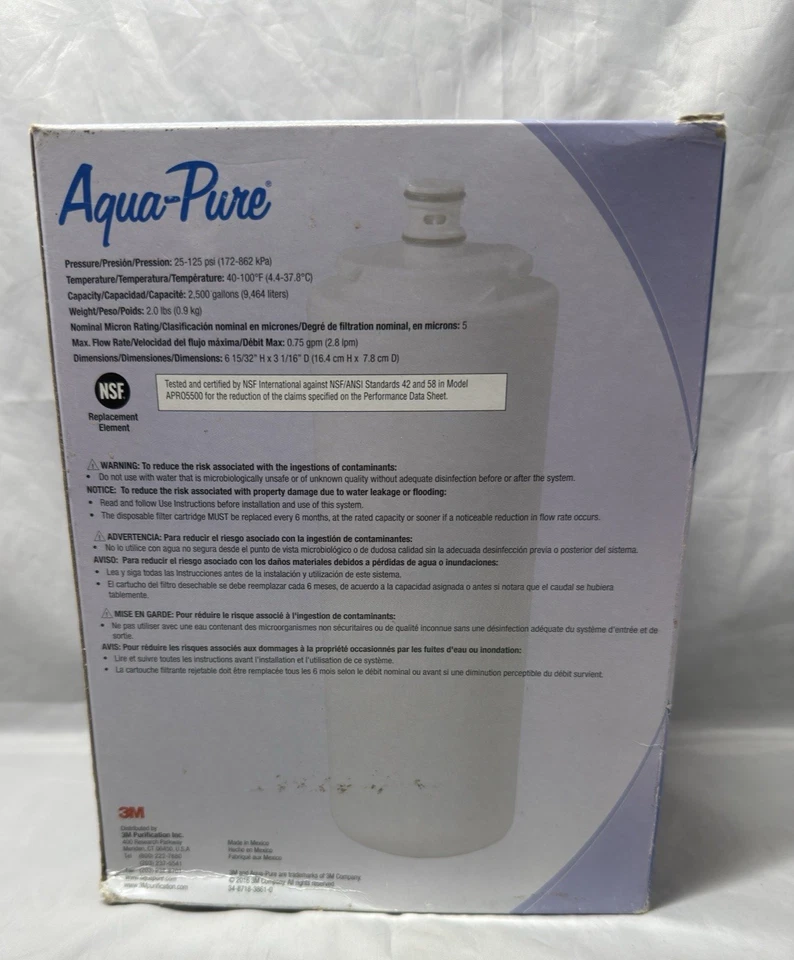 3M Aqua-Pure AP5527 Reverse Osmosis Pre and Post Water Filter Set for AP-RO5500 - Image 3 of 4