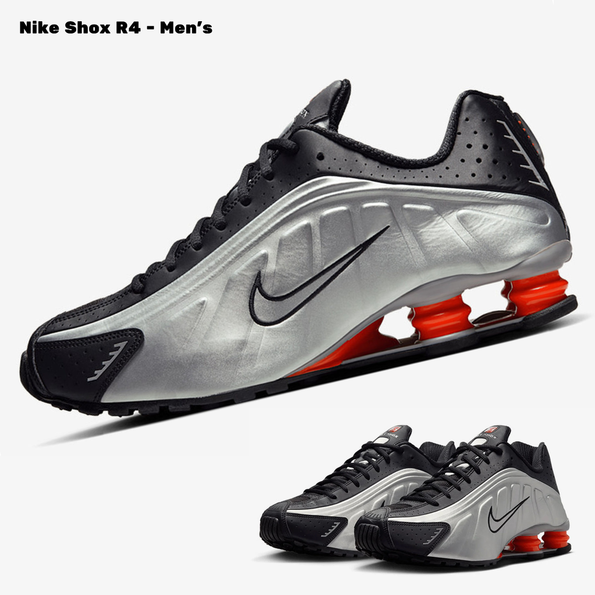 靴 NIKE W Shox R4 Black Maxorange 28cm s-l400.jpg