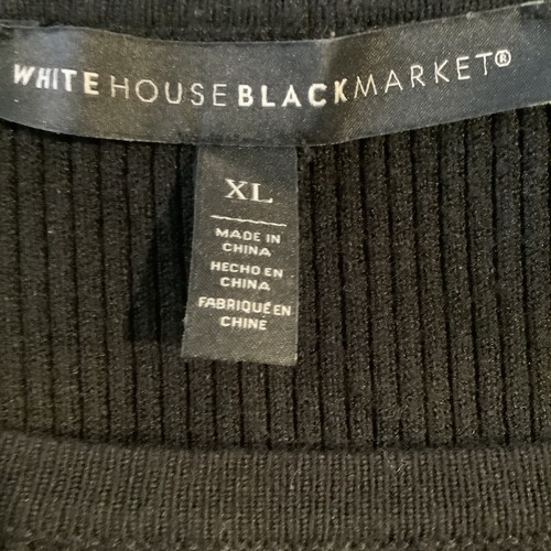 WHBM White House Black Market asymmetrische Knöpfe Rippstrick Tunika Damen XL - Bild 8 von 9